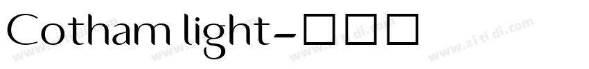 Cotham light字体转换